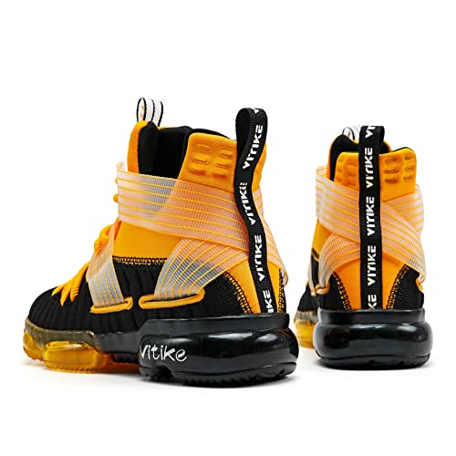Image of VITUOFLY Kids Basketball Shoes Boys Sneakers Girls Mid-top Sports Shoes | Ankle protection, Non-slip TPR outsole, Cushioned shock-absorbing EVA midsole, Indoor outdoor sports for little & big kids