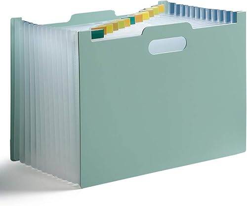 TravelAce ドキュメントスタンドA4 ドキュメントファイル 13ポケット 厚い手PP材質 持ち運び 書類ケース 卓上収納 ファイル分類 大容量 書類ケース 伸縮ファイル 軽量 便利な 自立式 書類収納 省スペース 事務用品 学生用 オフィス用品 (