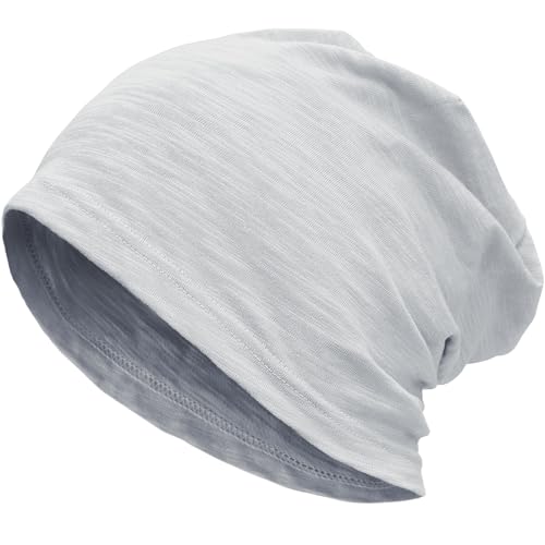 choshion 100% Cotton Lightweight Summer Hats for Women Men Ultra Thin Slouchy Beanie Hat Oversizes T-Shirt Beanies Chemo Cap