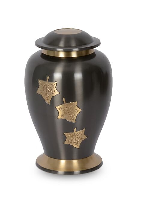 Urne funéraire en laiton Hilion grise | Cendres adulte et columbarium