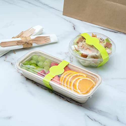 Restaurantware-Chef 101 12 x 1.5 Inch Packaging Bands, 100 Self-Adhering Belly Bands - Disposable, Strong, Green Paper Label Stickers, for Packaging Supplies, Keeps Take Out Containers Sealed by Restaurantware - Image 9