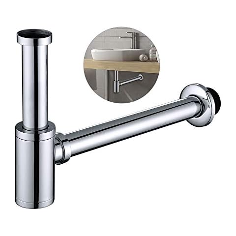 HOMELODY Sifón para Grifo de Lavabo Cromado Cover