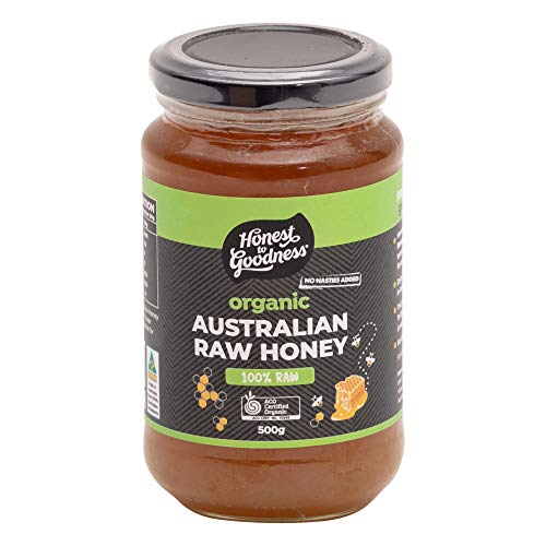 Honest to Goodness, Organic, Australian Raw Honey, 500 Grams - As pure as honey can BEE! Raw, unpasteurised and packed full of natural goodness. Rich honey flavour.
