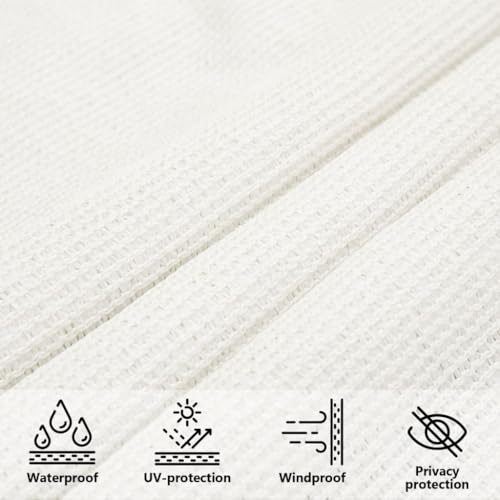 vidaXL Sonnensegel Sonnenschutz Windschutz Sonnendach UV Schutz Sonnenschutzsegel Schattenspender Garten Terrasse Balkon 160g/m&sup2; Wei&szlig; 5x5x6m HDPE