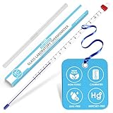 JJ CARE Glass Lab Thermometer, Leak Free Glass Laboratory Thermometer, Total Immersion 305mm, Calibrated & Mercury Free Laboratory Thermometer, Scientific Thermometer for Laboratory