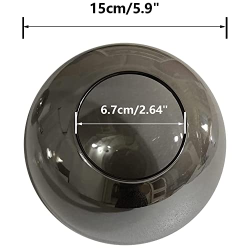 Image of BOKT Smoke Gray Glass Globe Shade Replacement Grey Glass Lampshade Cover for Light Fixtures Wall Sconces Chandelier Pendant Light, 5.9 inch Diameter (Smoke Gray)