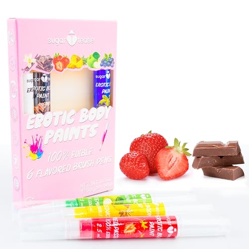 image for sugar tease Edible Flavored Body Paints Erotic Intimate Lickable Brush
