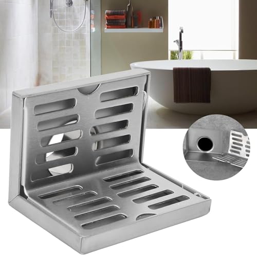 Eck Bodenablauf, Seite Duschablauf Balkon, L förmiger Eck Bodenablauf, Edelstahl Seitenablauf Wand, Edelstahl L förmiger Eck Bodenablauf, für Badezimmer, Küche, Balkonentwässerung