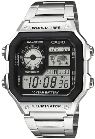 Casio Men's Digital Dial Stainless Steel