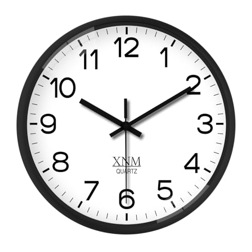 XNM 8 Inch Small White Classic Wall Clock for Living Room Bedroom Kitchen Analog Modern Clocks...