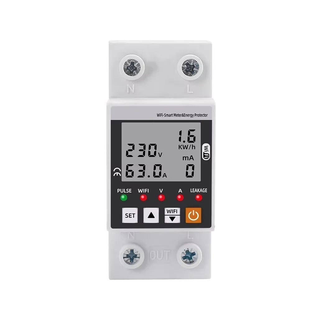 MAXWELL 63A TUYA WiFi Smart Energy Meter | Bidirectional kWh Monitor | Over/Under Voltage & Current, Earth Leakage & Surge Protection | Relay Switch | Smart Life App Compatible-image-28