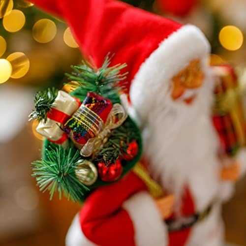 Garden Mile Marco Paul Traditional Standing RED Christmas Santa Claus Decorations Home Decoration Xmas Decorations Father Christmas Ornaments (40cm)