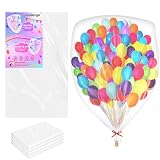 Bouiexye 4Pcs Large Balloon Bags for Transport - 98 x 59 Inch Clear Drop Bag for Storage and Carrying - Wedding, Birthday, Baby Shower Party Supplies