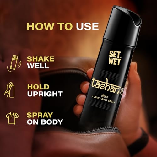 Image of Set Wet Tashan Indian Luxury Body Spray I Long Lasting Body Spray for Men I Manly & Luxury Fragrance for Men, 150ml