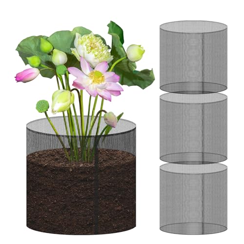 Lurtgex 4 Stück Pflanzkorb Teich Klein Teichpflanzkörbe PVC Teichpflanzen Korb Pflanztaschen Teich Wasserpflanzsäcke Für Garten Pflanzinsel (18 × 18CM)