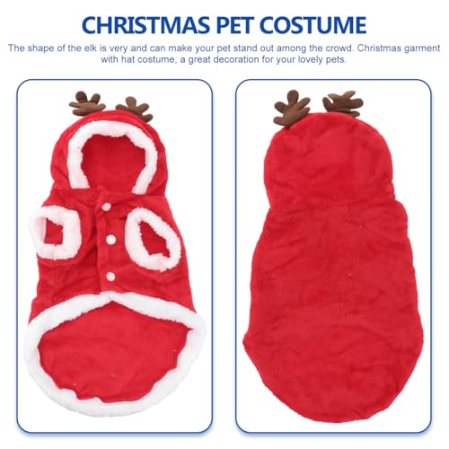 Set Disfraz Navidad con Bufanda y Sombrero Reno para Perros miniatura 3