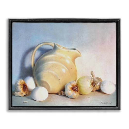 'Varied Vegetables Scattered Traditional Still'| Floating Frame Canvas Art
