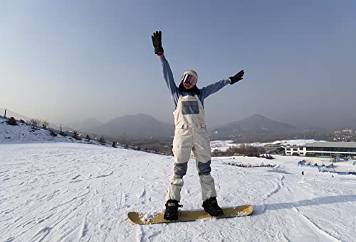 Searipe Women And Mens Snow Bibs Adjustable Overalls Pants Wear-Resistant Bib Hiking Climbing Insulated Ski Pants(K05White,Xl) #TOP7