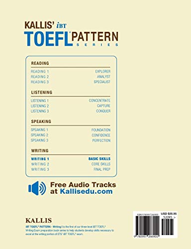 Kallis' TOEFL iBT Pattern Writing 1: Basic Skills (College Test Prep 2016 + Study Guide Book + Practice Test + Skill Building - TOEFL iBT 2016) - Image 2
