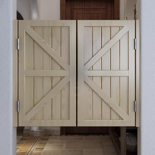 YVYKFZD Indoor Swinging Door, Solid Wood Cafe Doors Saloon Doors,