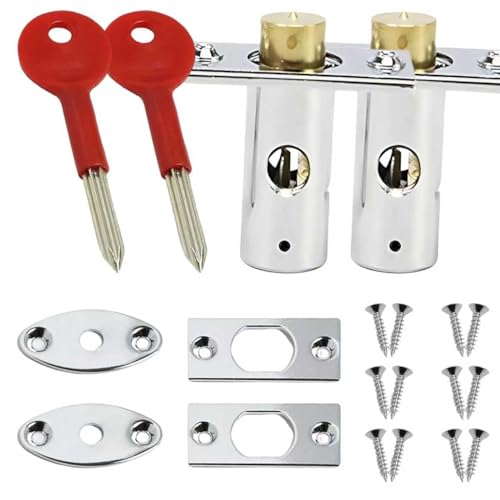 Chtaoxin 2 PCS Door Security Mortice Bolt Lock - Surface Coating with Inscriptions for Rust Prevention Door Lock, for Pipeline Well, Fire, Corridor Door