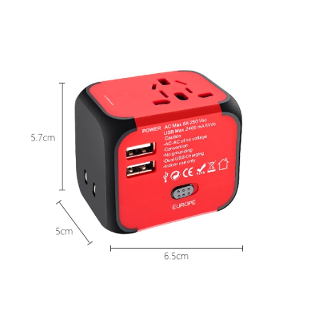 Adaptador de Viaje Universal Adaptador de Cargador de energía Internacional Convertidor de Enchufe multifunción Internacional portátil de Viaje