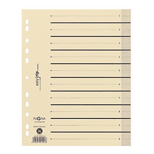 Pagna 44062-09 Trennblätter, A4, Easy Rip, 10 Stück, beige