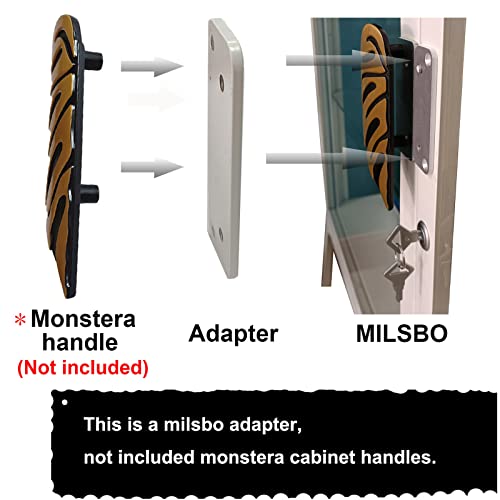 Miniatura 2 de Piaolgyi Juego De 2 Adaptadores De Manija De Gabinete Blancos Para Gabinete Ikea Milsbo, Juego De Adaptadores Con Asas De Aluminio