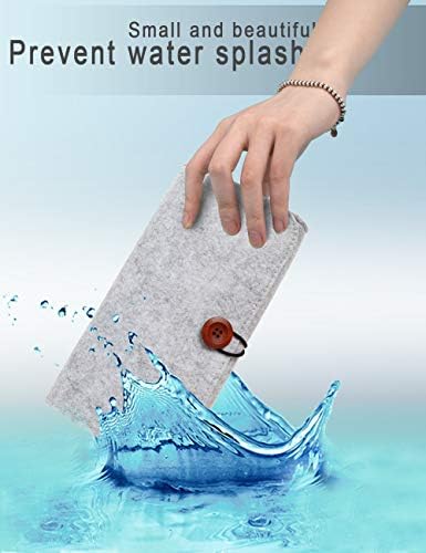JOAWON Switch Carrying Case, Ultra Slim Professional Protective Felt Pouch for Nintendo Switch with 5 Game Cartridges Holders (Grey)