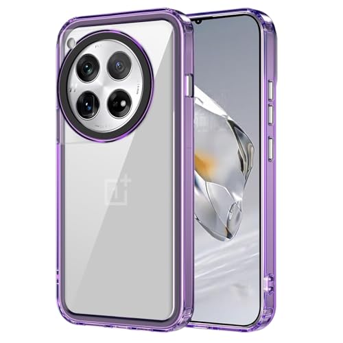 Image of NDCOM for OnePlus 12 Cover, Premium OnePlus 12 Case, Durable One Plus 12 Cover, Protective Back Cover for OnePlus 12 Purple Crystal Clear Back Case