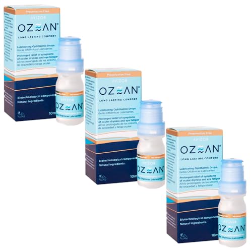 Avizor Ozean Pack 3x10ml - Solución hipotónica sin conservantes, lubricante y humectante ocular con biotecnología avanzada para ojos secos, fatiga ocular y compatible con lentes de contacto