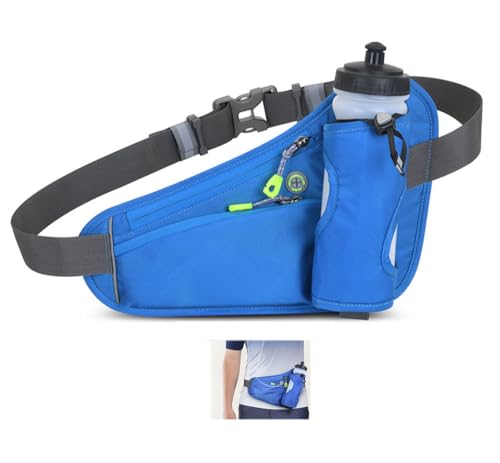 Bombinate ランニング ウエストポーチ 揺れない スマホ ランニング マラソン ウェア ウォーキング バッグ (青)