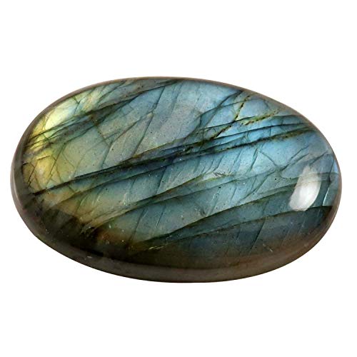 Labradorite cabochon ovale naturel de 58,7 ct Ka52 pour création de bijou unique