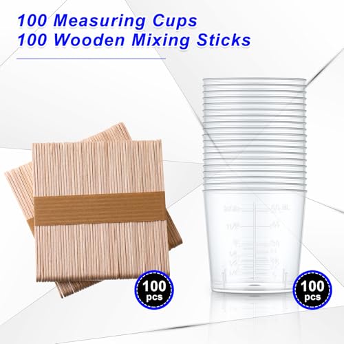 Konohan 100 Vasos Medidores Plásticos 2oz 60ml Desechables miniatura 3
