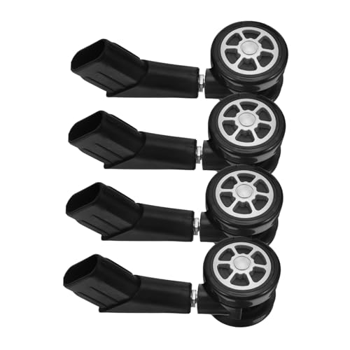 WOONEKY 4 Pièces Roulettes Silencieuses Pour Chaise De Bureau avec Tige Roues Pivotantes Plastique Roulettes De Remplacement Pour Sols Durs Et Tapis Mobilité