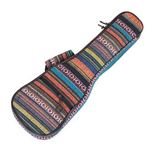 WHAMVOX Bolsa de ukulele de lona mini mochila simples mochila bolsa de armazenamento bolsa de guitar