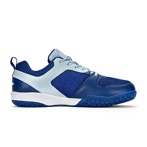 Image of Li-Ning Ultra Speed Non-Marking Badminton Shoe|Indoor Sports|Stability Heel, Prototypical Sole, Lightweight Shoe (Navy Blue /Light Blue,UK 9)