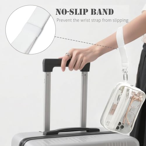 Image of Clear Wristlet Stadium Approved Clear Bag Wallet Transparent Purse for Concerts Sports Events