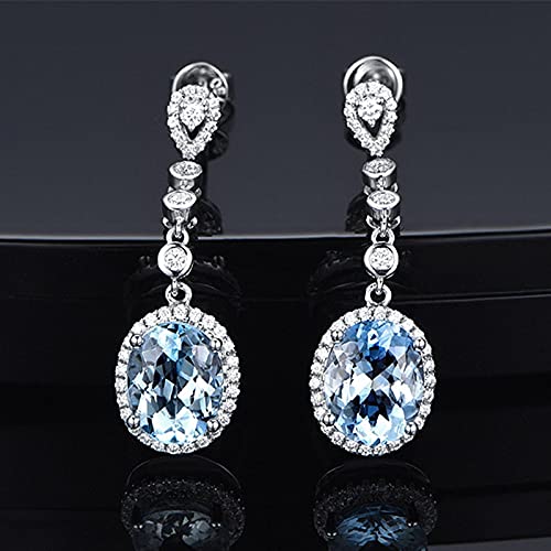 Boucles d'oreilles topaze bleu ciel : cadeau de mariage idéal