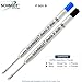 Schmidt P900 Black, Blue, Parker Style Ballpoint Refill, Broad Tip 1.00mm - Pack of 4