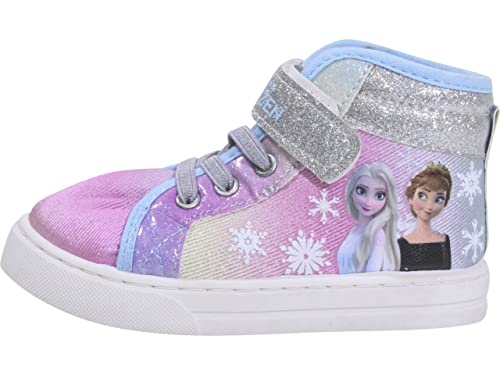 Girl's Frozen High-Top Sneaker (Toddler/Little Kid) Purple/Blue 11 Little Kid M3