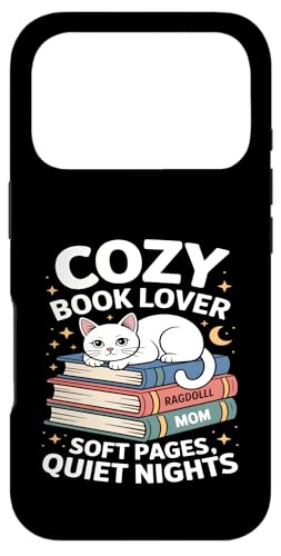 Cozy Book Lover Ragdoll Mom �\�t�g�y�[�W �Â��Ȗ� �X�}�z�P�[�X iPhone 17 Pro �p