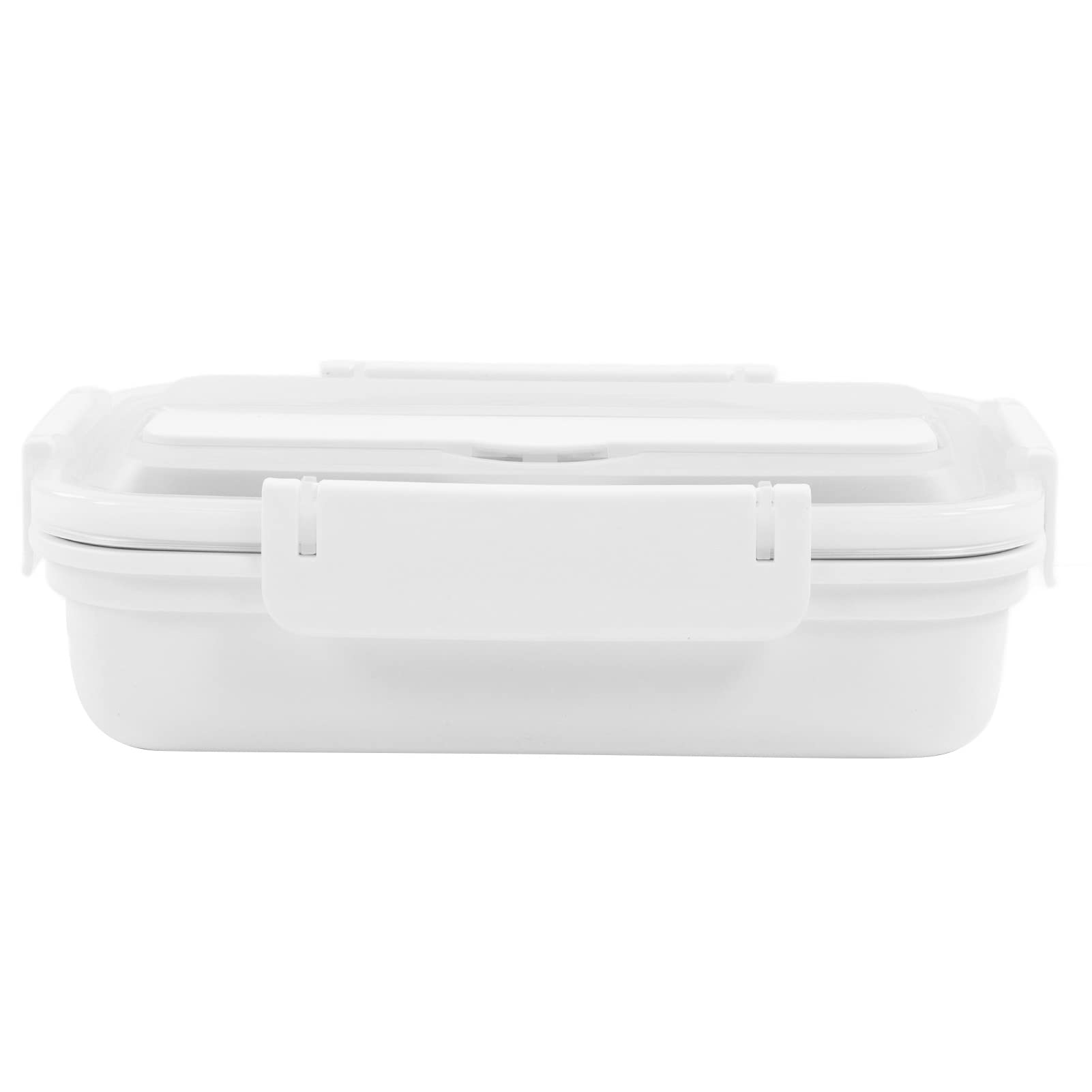 Boîte à lunch Boîte à lunch en acier inoxydable à 4 compartiments, vaisselle portable, légère et compacte(White)