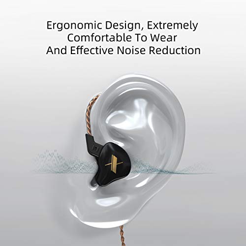 Fones de ouvido KZ EDX 1 Dynamic HIFI Bass Earbuds In Ear Monitor Headphone Sport com cancelamento d