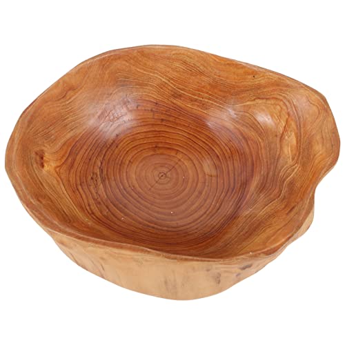 Alipis Root Carving Fruit Plate Wooden Trays for Decor Wooden Bread Bowl Decorative Wood Tray Serving Dishes Wood Bowls Decorative Wooden Bowls for Decor Serving Tray Wood Serving Bowl
