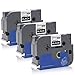 Produktbild 3x Labelwell Tzc-355 24MM Weiß auf Schwarz Kompatibel Schriftband Ersatz für Brother TZ Tze-355 Tze355 für P-Touch CUBE Plus PT-P710BT PT-P700 E500VP P750W D600VP H500 H500LI D800W Beschriftungsgerät