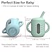Seposeve 2 Pack Silicone Sippy Cups, Leak-Proof Baby Straw Cup for 6-12 Months, Spill Proof Toddler Cup with Straw 1-3 Years, with Capacity Marking, Non-slip Handle, Flow Control, 6 oz, Green Blue