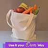 Top Urban Tote Bag Plain Natural Cotton Bag Ideal for Shopping Printing and Decoration Lightweight Reusable Canvas Fabric Bags for DIY, Advertising, Promotion, Gifts (Natural cotton, Pack of 6) #4
