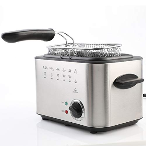 LTLWSH Deep fat fryer,Mini fryer 1.5L, 1200W, Anti-hot Handle, Non-stick coating, Easy to clean