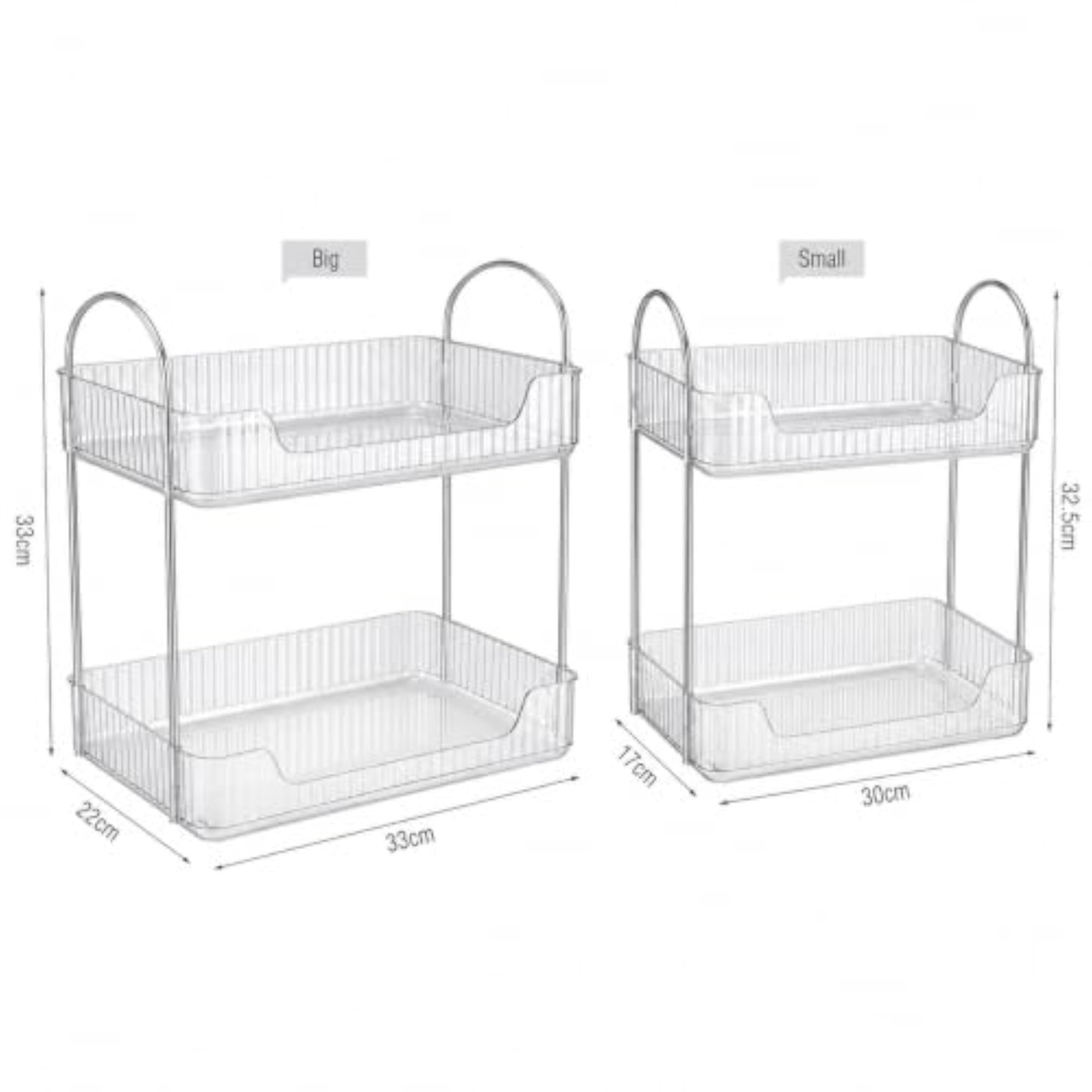 Two Tier Vanity Organizer, Makeup and Skincare Storage